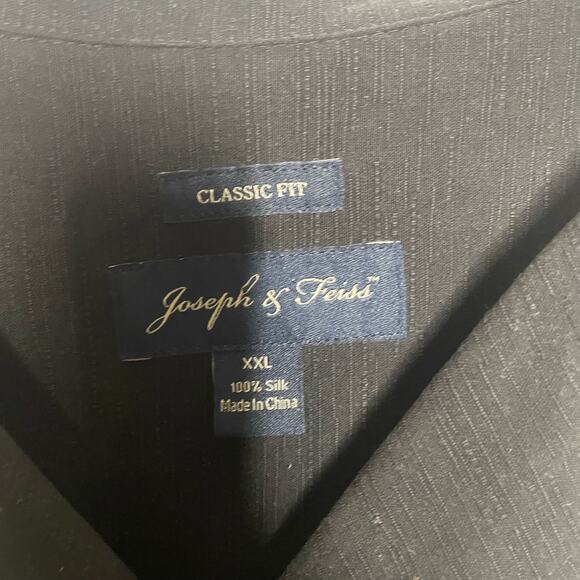 Joseph & Feiss Classic Fit 100% Silk Button-Down Men's Shirt Size XXL - Picture 2 of 4